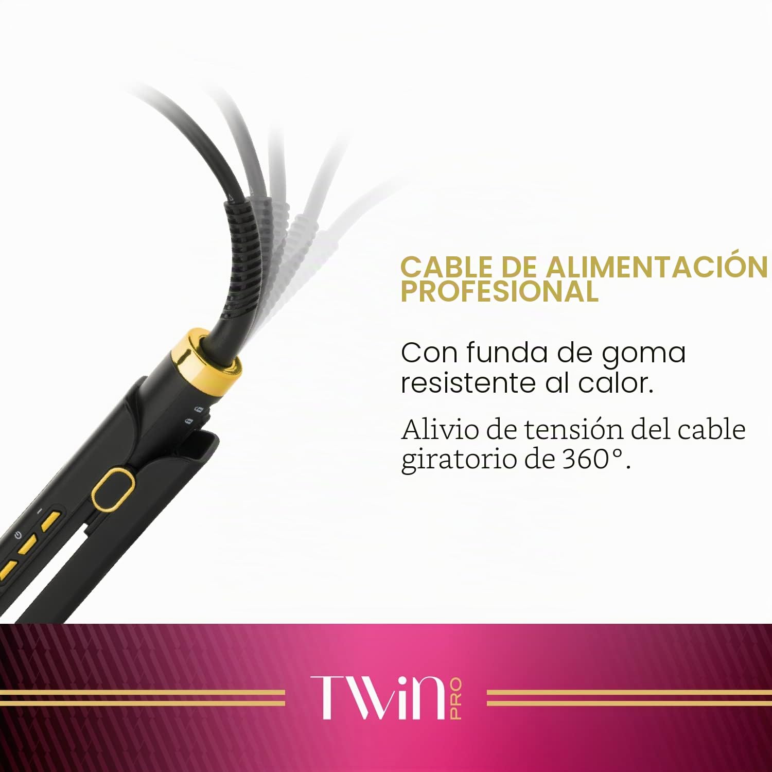 GAMMAPIÙ Twin Plancha de Pelo Profesional, 4 Placas Flotantes de Cerámica Avanzada y Turmalina, 10 Temperaturas Adjustables 130-230°C, Calentamiento Rápido, Apagado Automatico, Display Digital