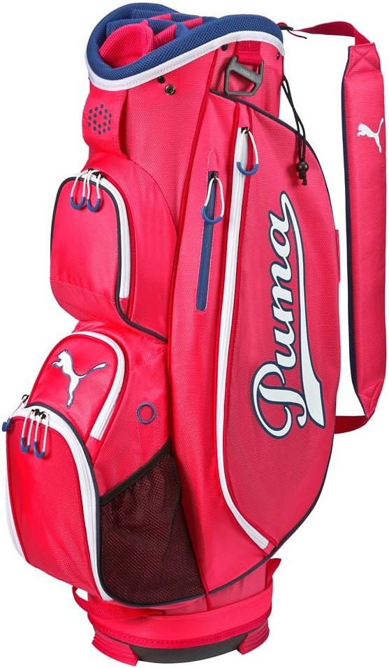 PUMA Superlite CART Golf Bag New 2016 -Rose RED- 14 Way TOP w/ 7 Pockets