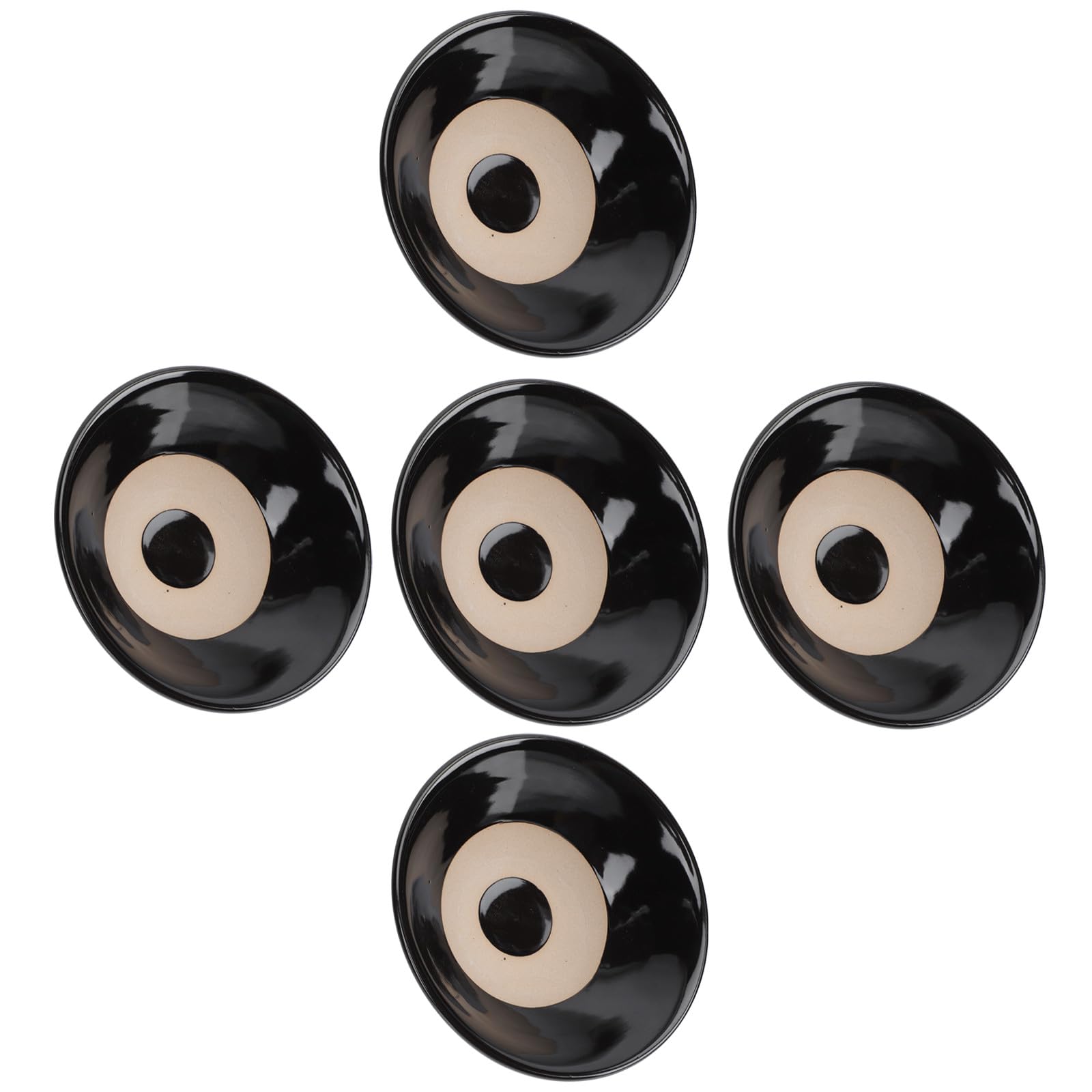 Lurrose Cuencos de Vintage 5 Piezas, Tazones Pequeños de Cerámica para Condimentos y Salsas, Recipientes para Almacenar Alimentos, Aptos para Mesa y Cocina, Estilo Rústico