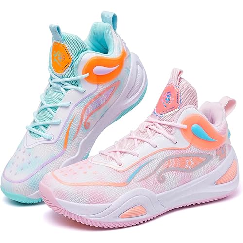 Womens Mens Basketball Shoes High Top Fashion Volleyball Sneakers Breathable Lace Up Non Slip Sport Outdoor Shoe for Unisex