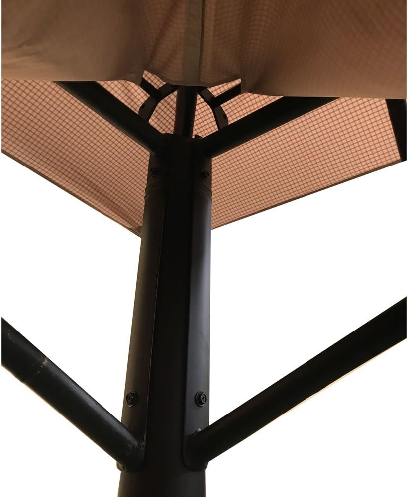 Beige Whisper 10' x 10' Two-Tiered Gazebo Replacement Canopy