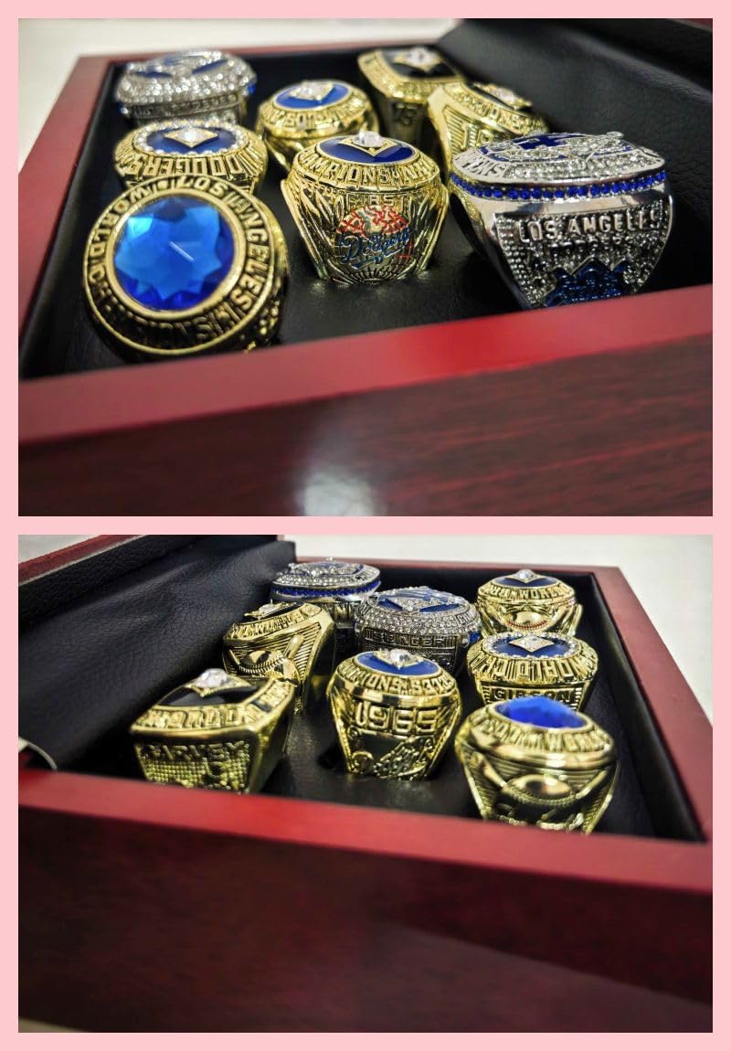 CLASSIC SERIES L#A 1955-2024 8-Times CHAMPIONSHIP RING DODGERyes #Rarity Luxury Commemorative Sports Fan Detail Super Gift - Glory Collect Various Festivals Occasions with Sandalwood Box
