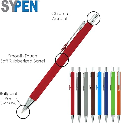 Miniatura 2 de SyPen Personalizado con tu logotipo o bolígrafo de texto, paquete de 100 unidades, para marketing, fiestas y eventos, suave al tacto, superficie