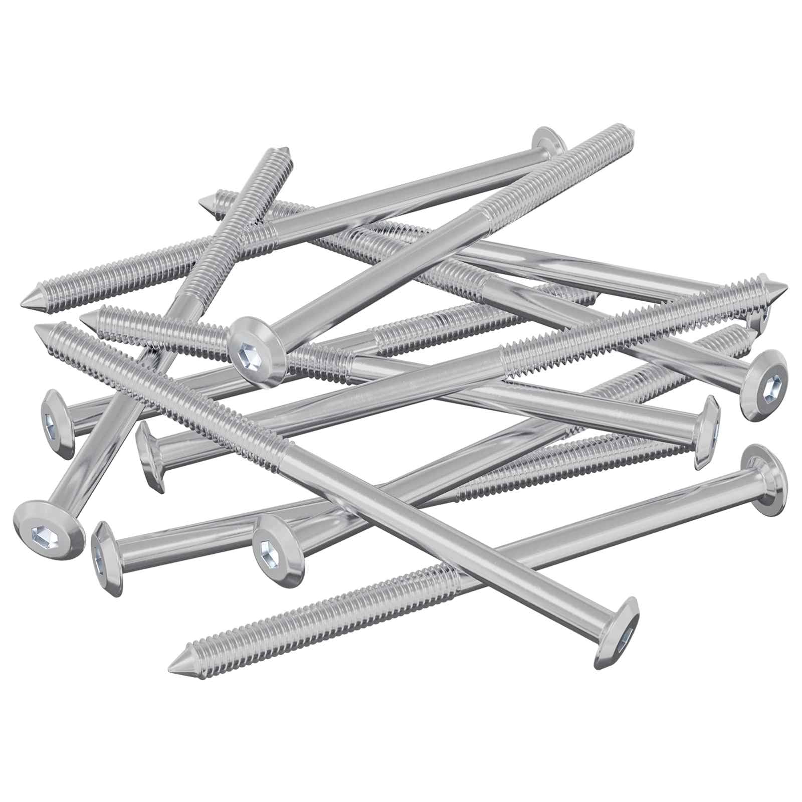 Tornillos de Muebles 1000 pcs Plateado Acero,Artículos de ferretería,Tornillos,18.2kg-864405