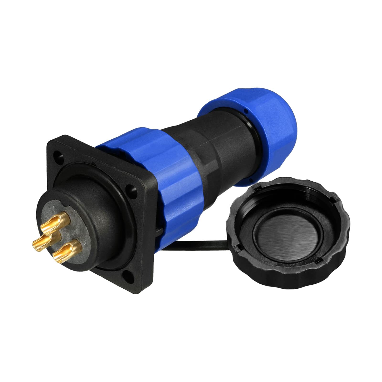 Aviation Plug Connector Waterproof Male Panel Metal Wire Connector, [for Aviation, Space Light] - 20.5mm/3Pins/25A/380V