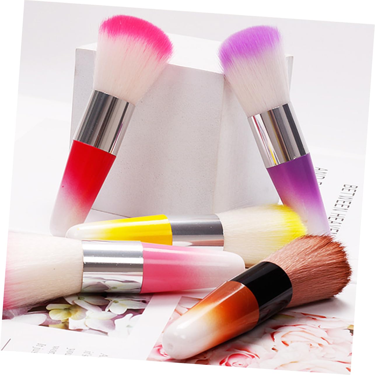 MAGICLULU 16 Pezzi Pennello Per Manicure Pennello Per Fard Per Cipria Per Trucco Multifunzione Per Trucco Portatile Per Pulizia Multifunzionale