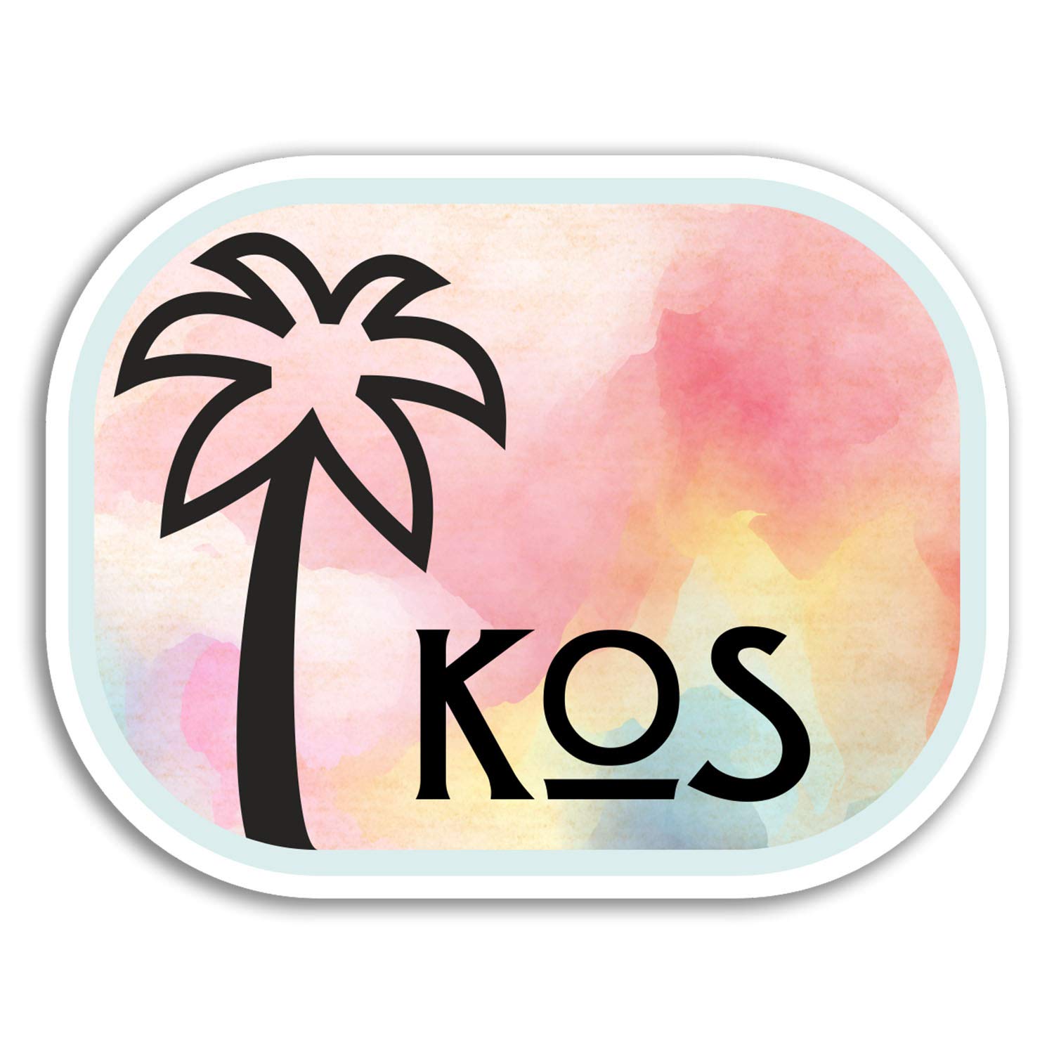2 x 10cm Pretty Kos Vinyl Stickers - Greece Travel Sticker Laptop Luggage #18744 (10cm Wide)