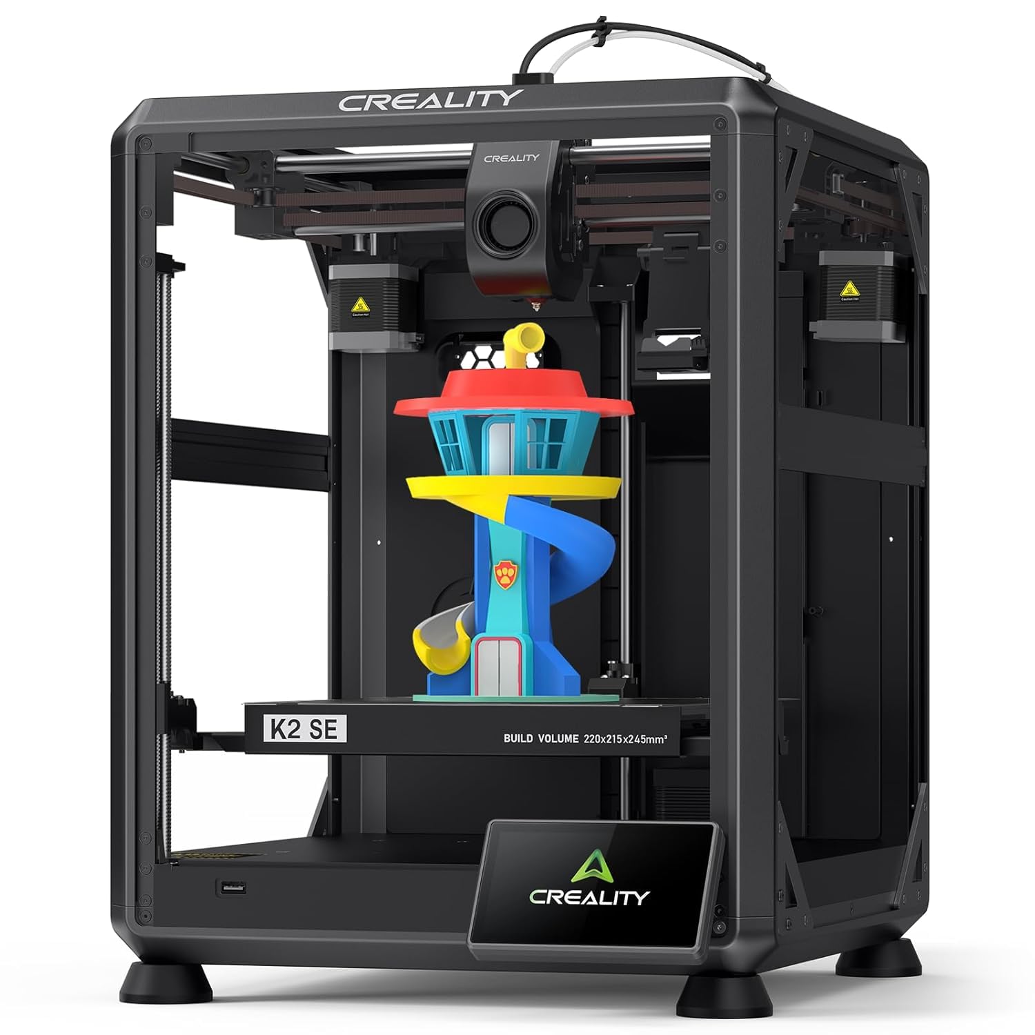Creality K2 SE 3D-Drucker 2026, bis zu 500 mm/s Hochgeschwindigkeitsdruck, Direktextruder, Auto-Nivellierung, Vibrationskontrolle, 220 × 215 × 245 mm Bauraum