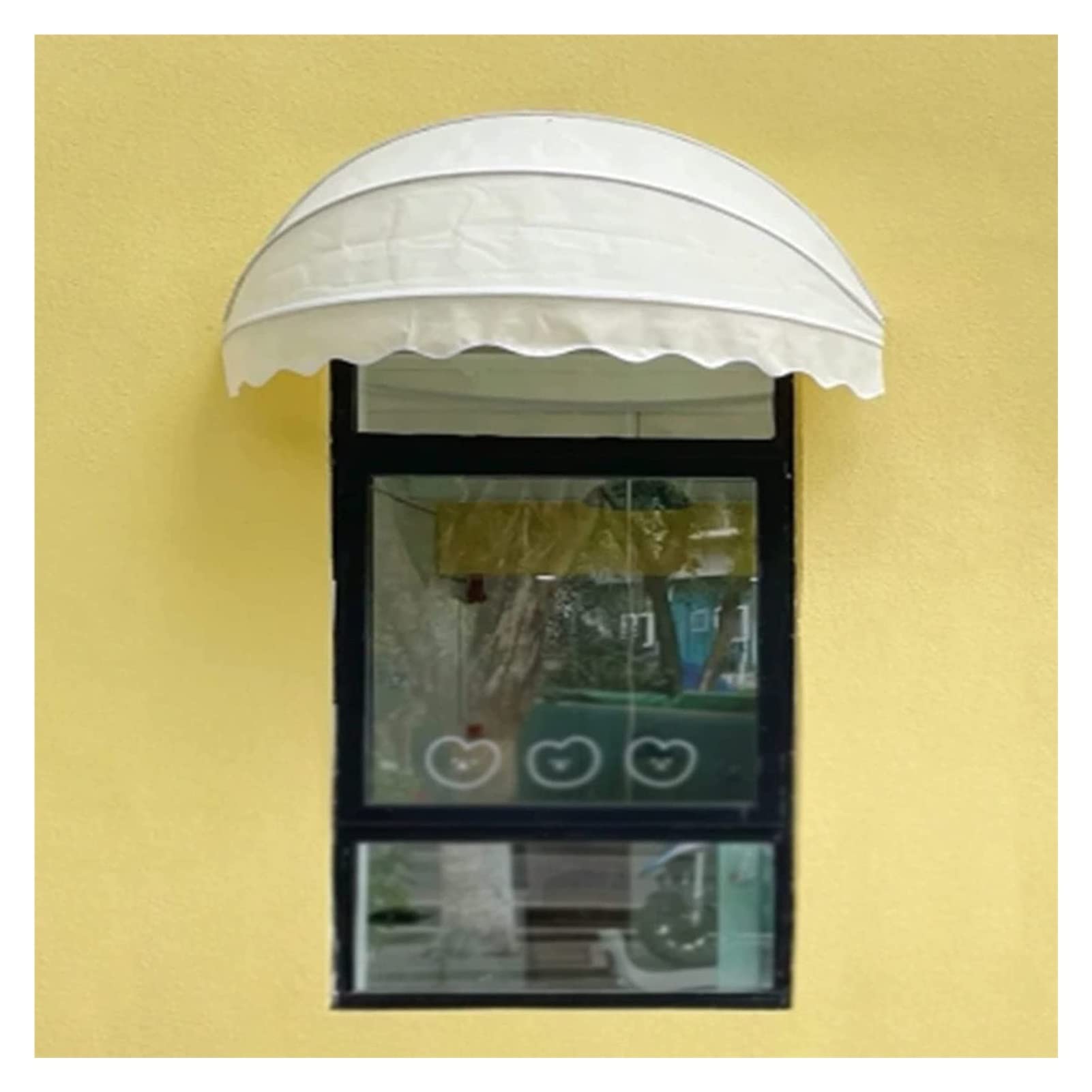 Protection solaire contre la pluie avec un auvent rond de 100cm