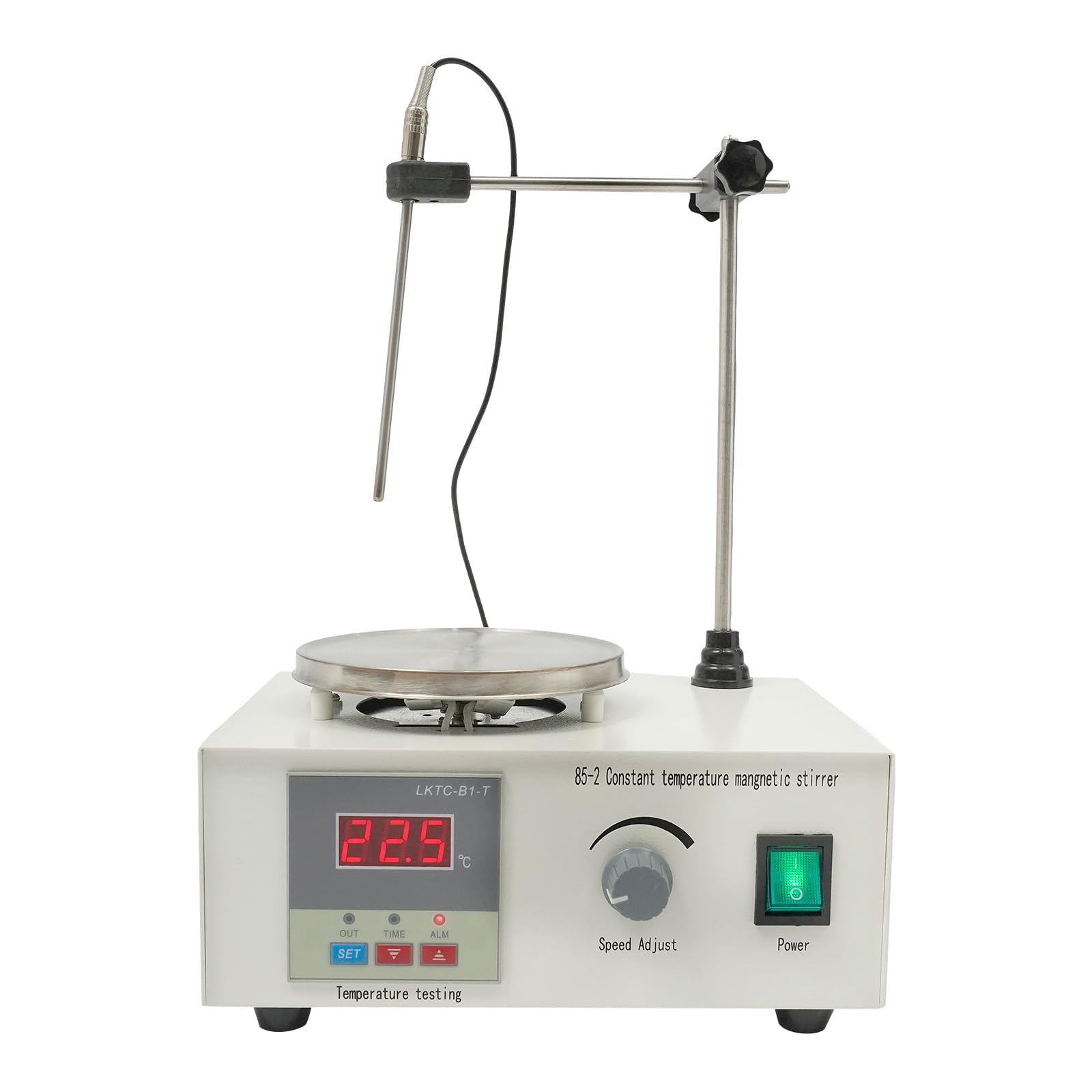 Agitador magnético con placa calefactora, 250 W, 2000 ml, con indicador digital de temperatura y ajuste de velocidad y agitador magnético para laboratorio/Home Homebrew, mezclador de cocina, color