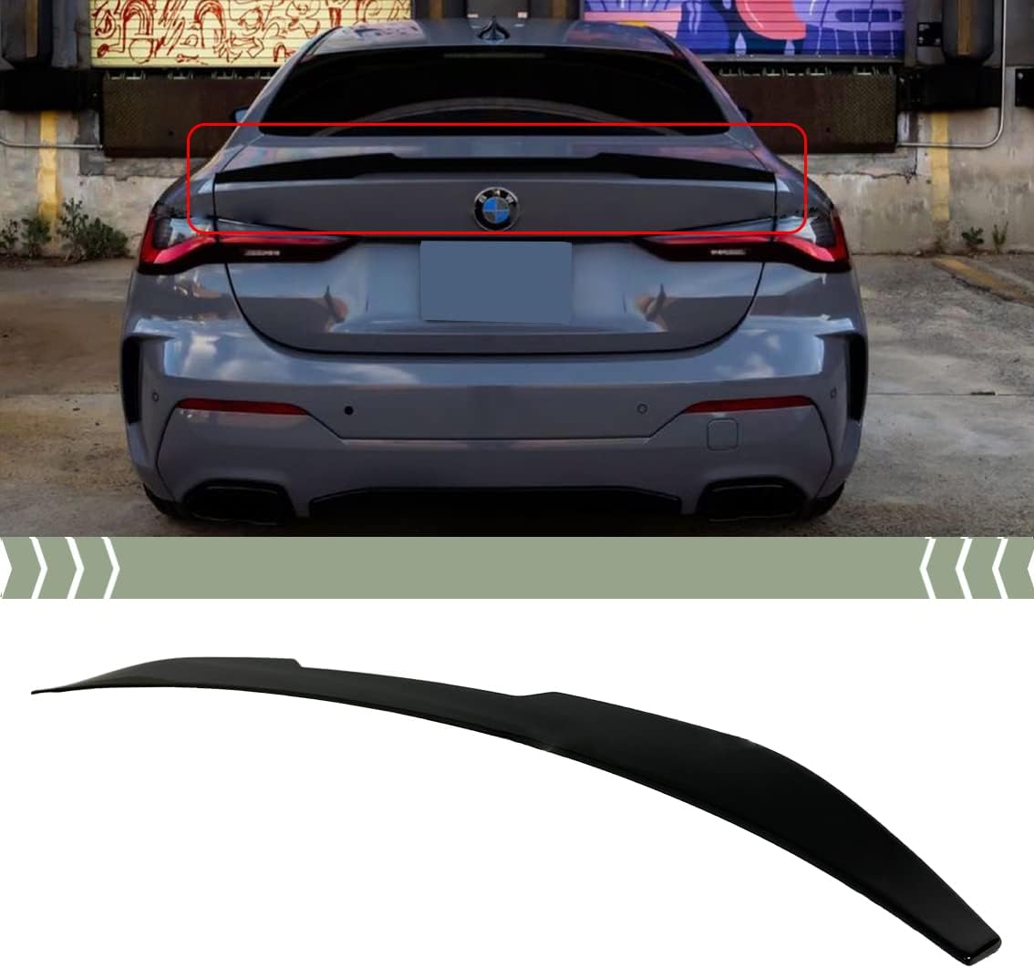 FITS 2021+ BMW G22 430i M440i & G82 M4 GLOSSY BLACK M STYLE TRUNK SPOILER WING LID