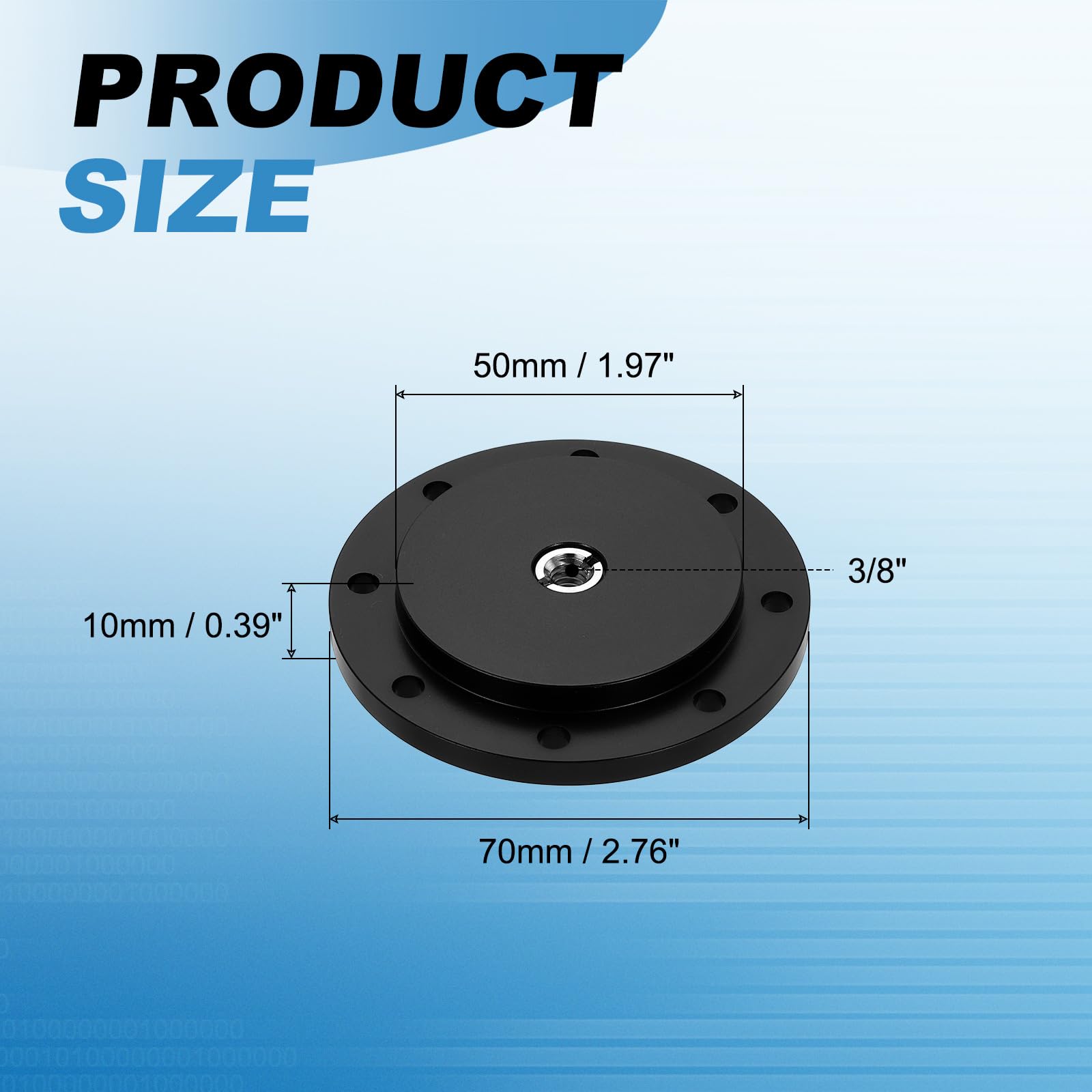 PATIKIL Uchwyt adaptera statywu 3/20.3 cm średnica 50 mm, 2 szt. kołnierz ze stopu aluminium, płyta do montażu na ścianie statywu ze śrubami adapterowymi 1/10.2 cm do monitora Magic Arms Light Flash
