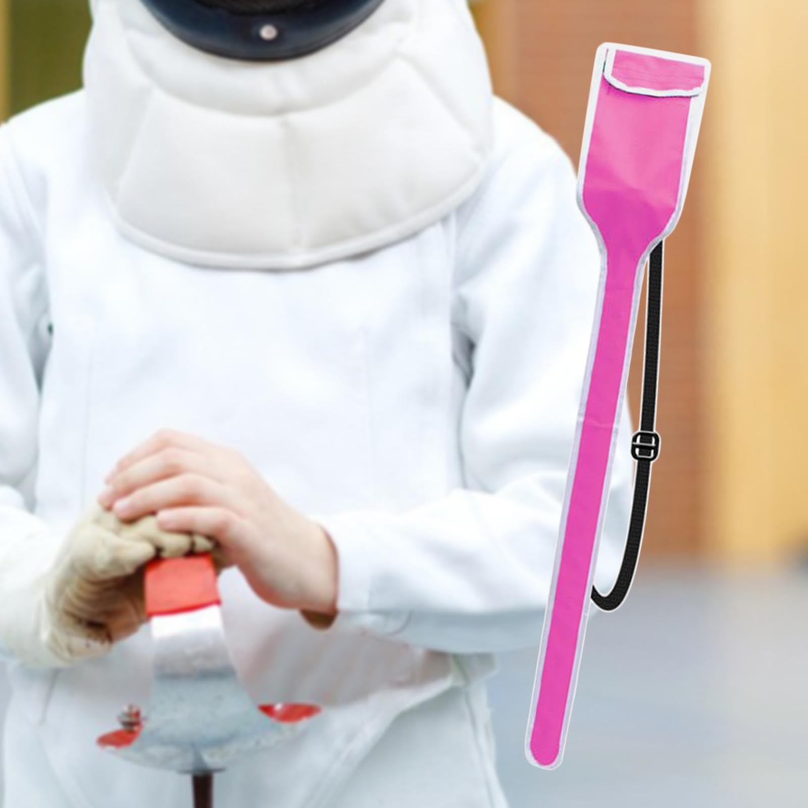 Kids Fencing Sword Sling Shoulder Bag for Foil Epee and Saber, Longsword Bag Cover for Fencing Equipment, Pink