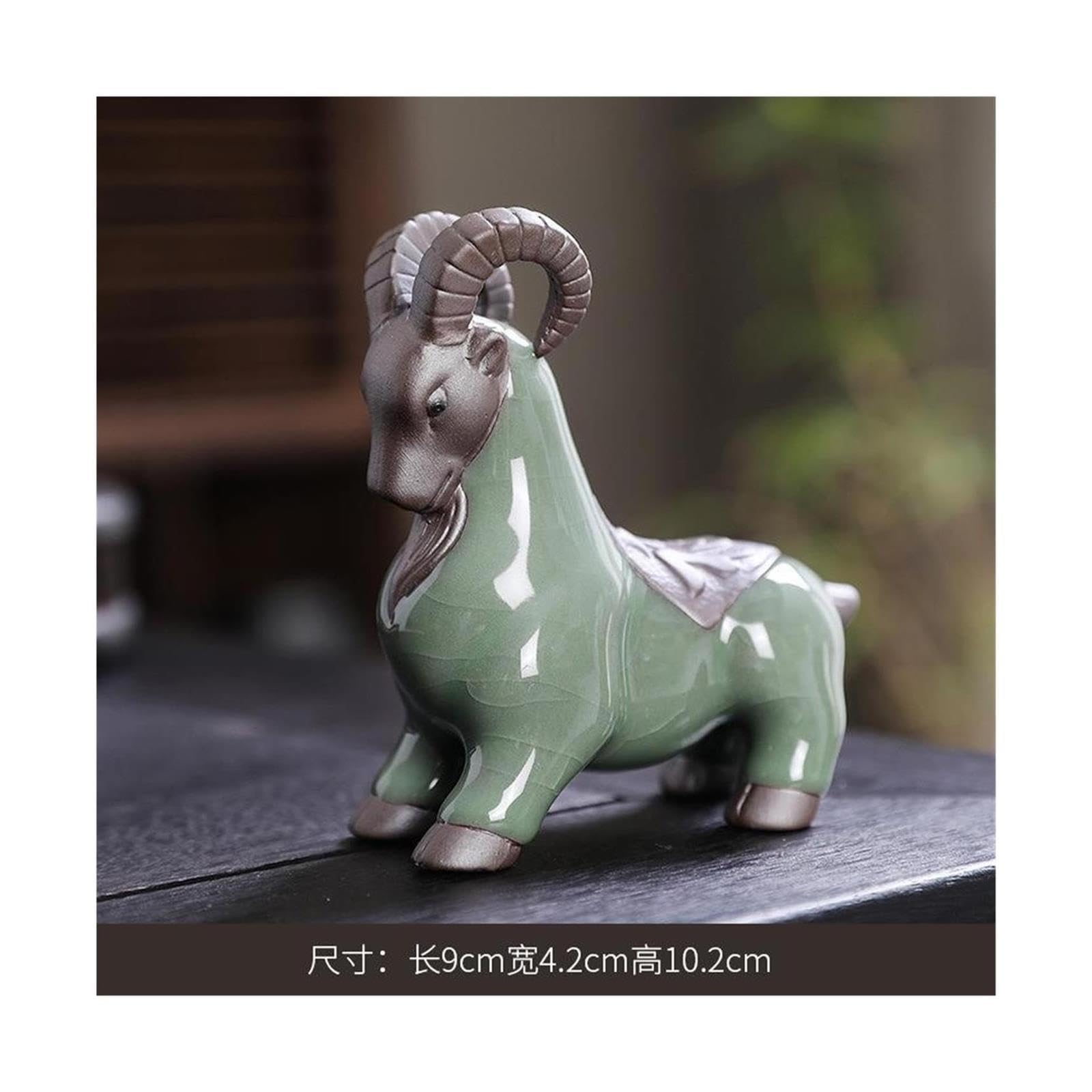 1 mascota de té de oveja de arcilla morada for escritorio