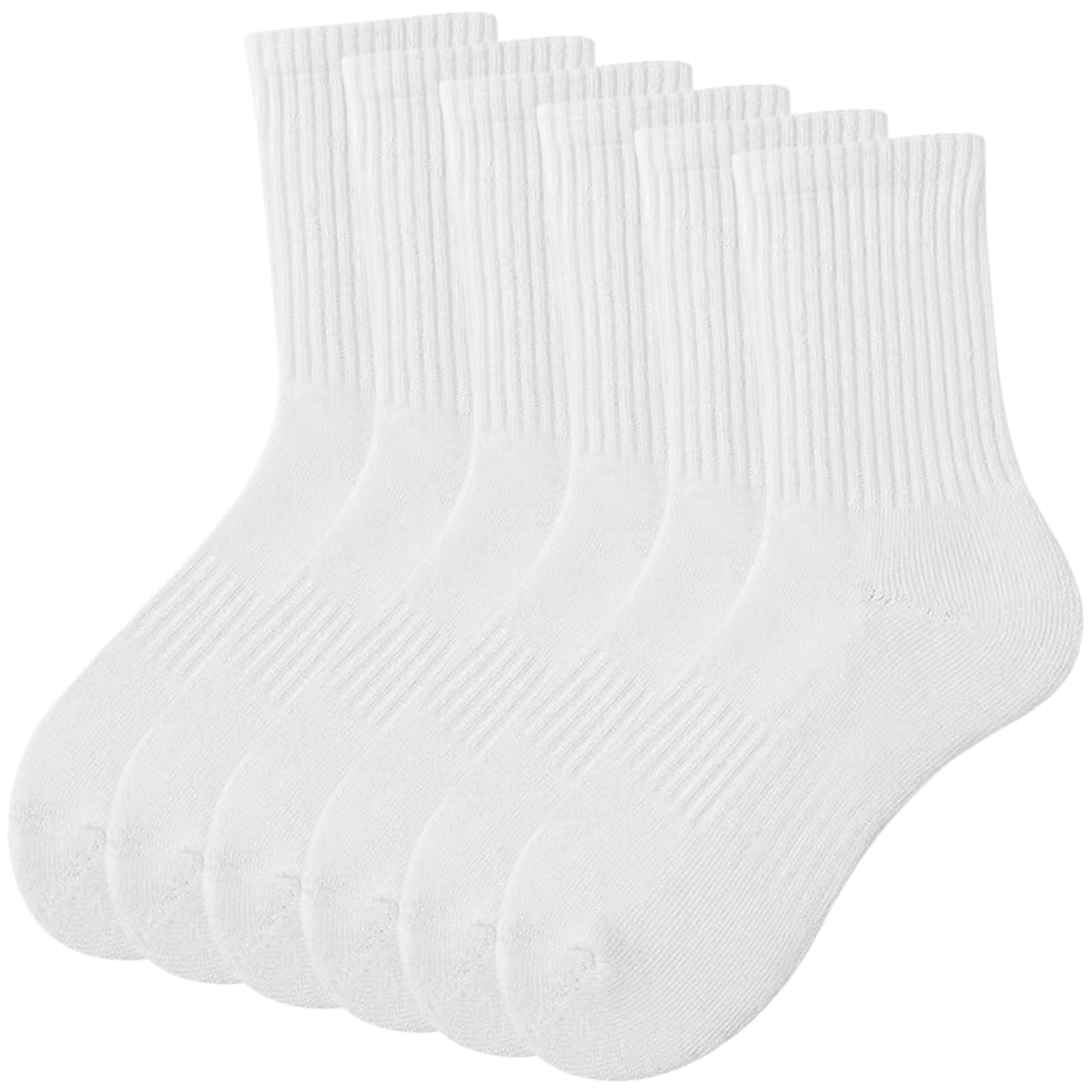 Dress CiciHalf Crew Thin Cushioned Socks for Men, 90% Cotton Quarter Sports and Winter Socks (6 Set)