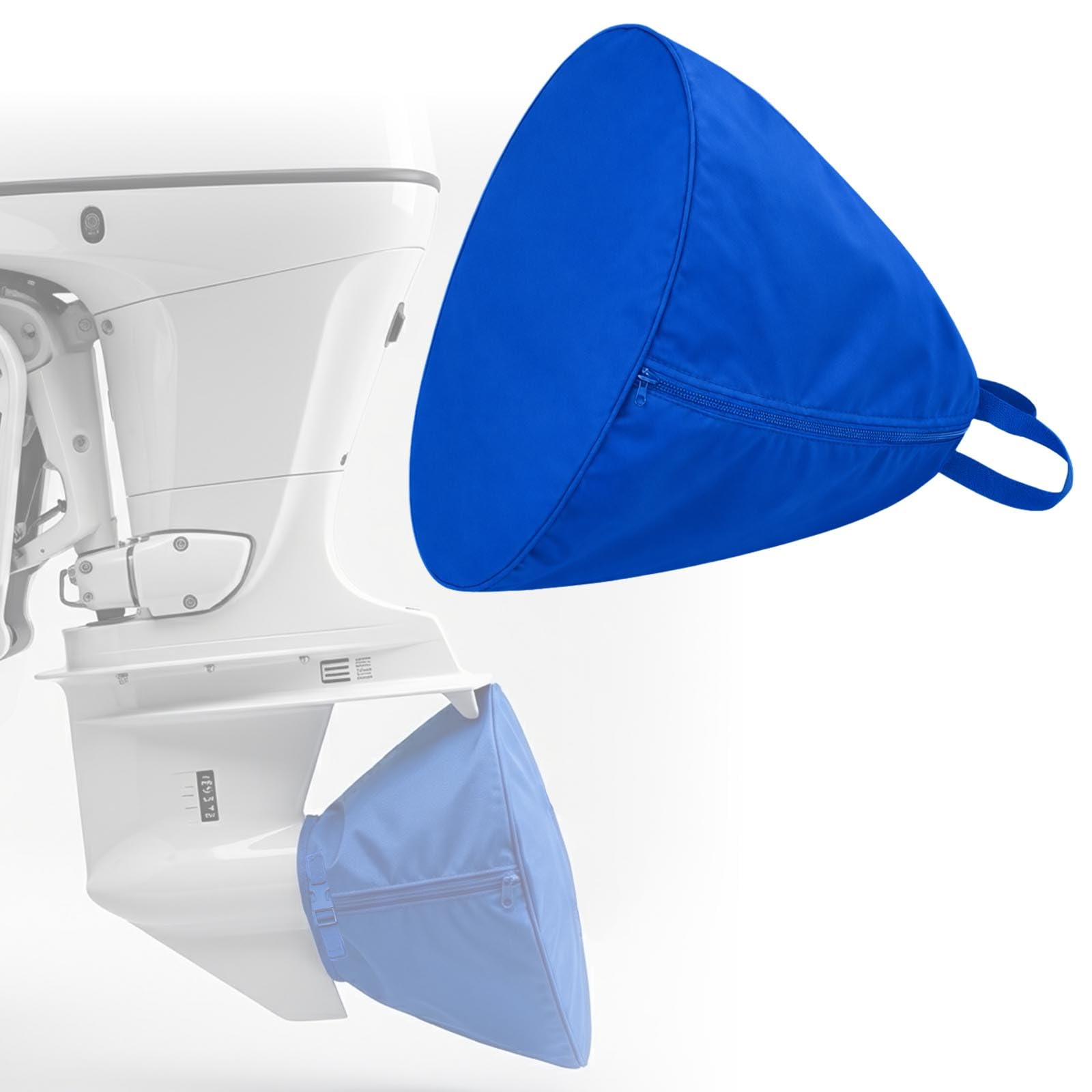 HWIMARINE Boat Motor Propeller Cover, 15-1/2" OD Heavy Duty Marine Propeller Protective Bag, Waterproof & Dustproof, UV Resistant, Fits 12"-15" Propellers, Outboard Motor Prop Guard Cover (Blue)