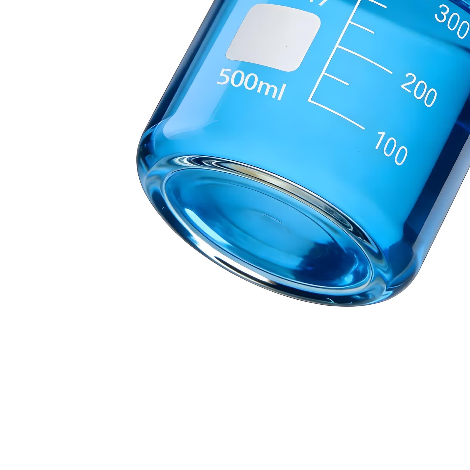VIDOO Zlewka Laboratoryjna ze Szkła Borokrzemowego Grube Dno Odporna na Wysoką Temperaturę z Podziałką do Chemii i Laboratorium, 3000ml