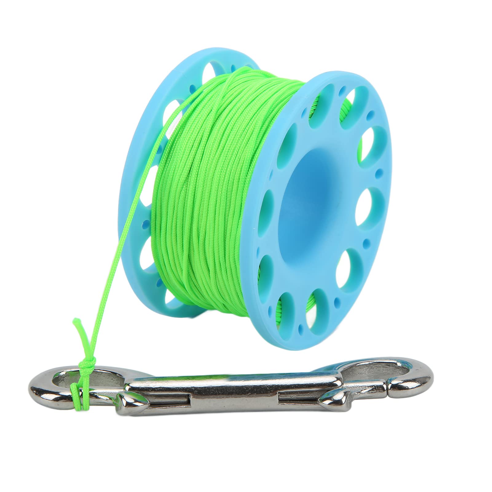 High Strength Diving Reel for Diving with Stainless Steel Double Head, Portable Belt, for Anti Aging Nylon Rope (Sky Blue)