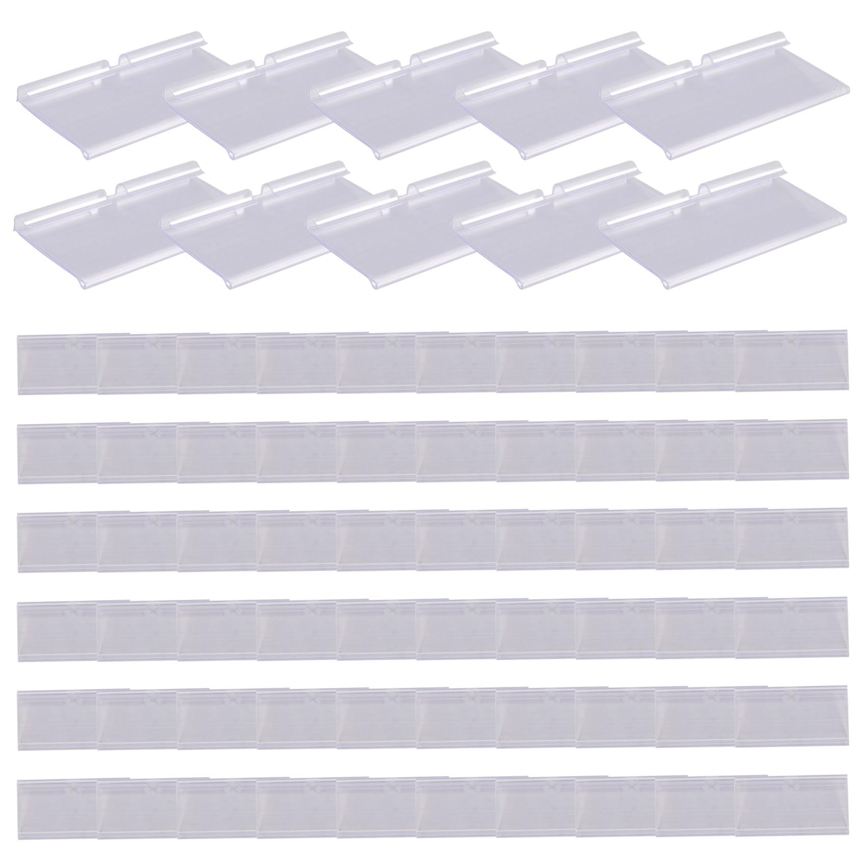 280Pc 8X4.2cm Porte-ÉTiquettes en Plastique Transparent pour ÉTagèRe en ÉTiquette de Prix de DéTail ÉTiquettes de Panier Clip sur ÉTiquettes pour Bacs de Stockage