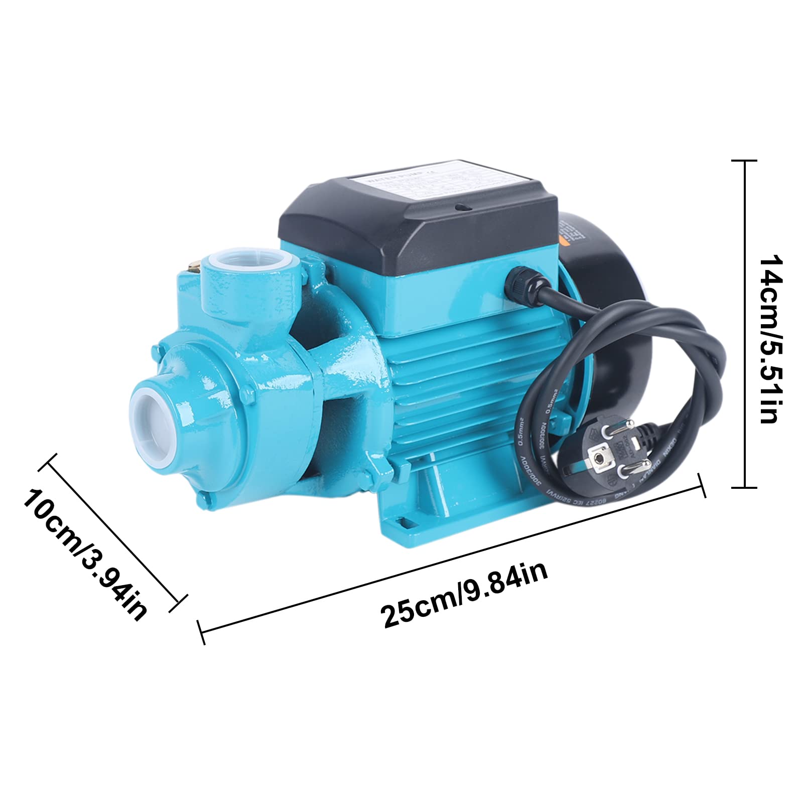 Gartenpumpe Selbstansaugend DruckerhöHungspumpe Industrie Wasserpumpe UmwäLzpumpe Hochleistung Pumpe Vortex Selbstansaugende Booster Kreiselpumpe BewäSserungspumpe Zentrifugal Solarpumpe 2850U/Min