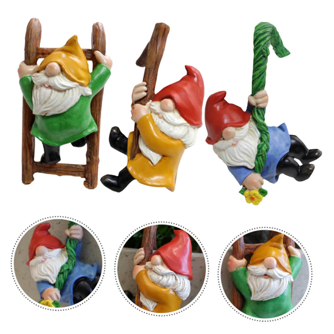 Hemobllo 3 Set Ciondolo Vaso Di Fiori Figurine Ornamentali Da Giardino Decorazione Del Cortile Decorazione Della Statua Dell'albero Pendente Da Giardino Resina 3 Pezzi * 3