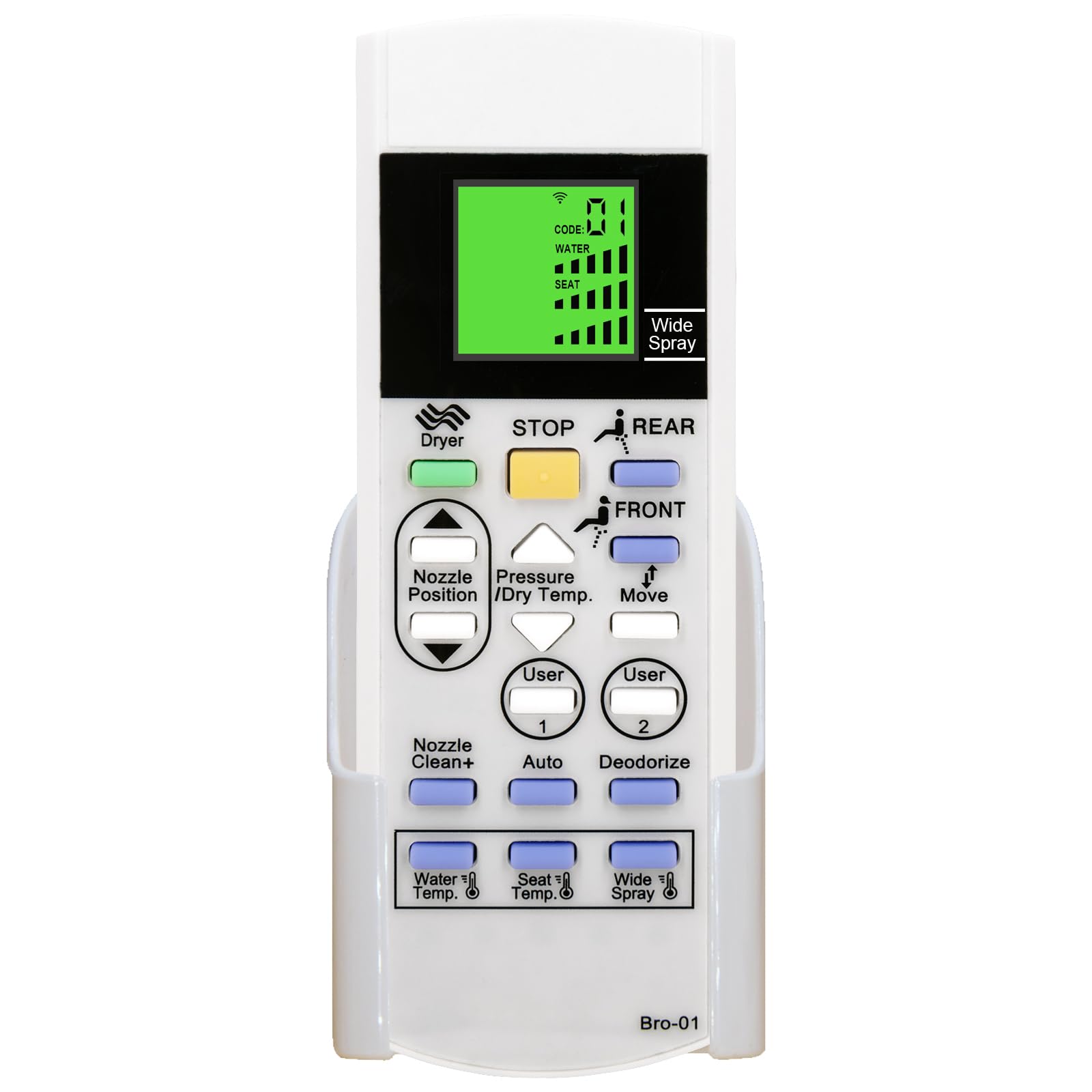 DOUMENSHIQUReplacement Remote Control for NIDIE/Brondell/GREEO/YUN-LL Bidet Toilet Seat S1400 S1200 S1000 S900 S300 CL825 JIX-5S 1525 SELE9 XI056 AEIS-O5 YUNLL09 NI-956 NI-929