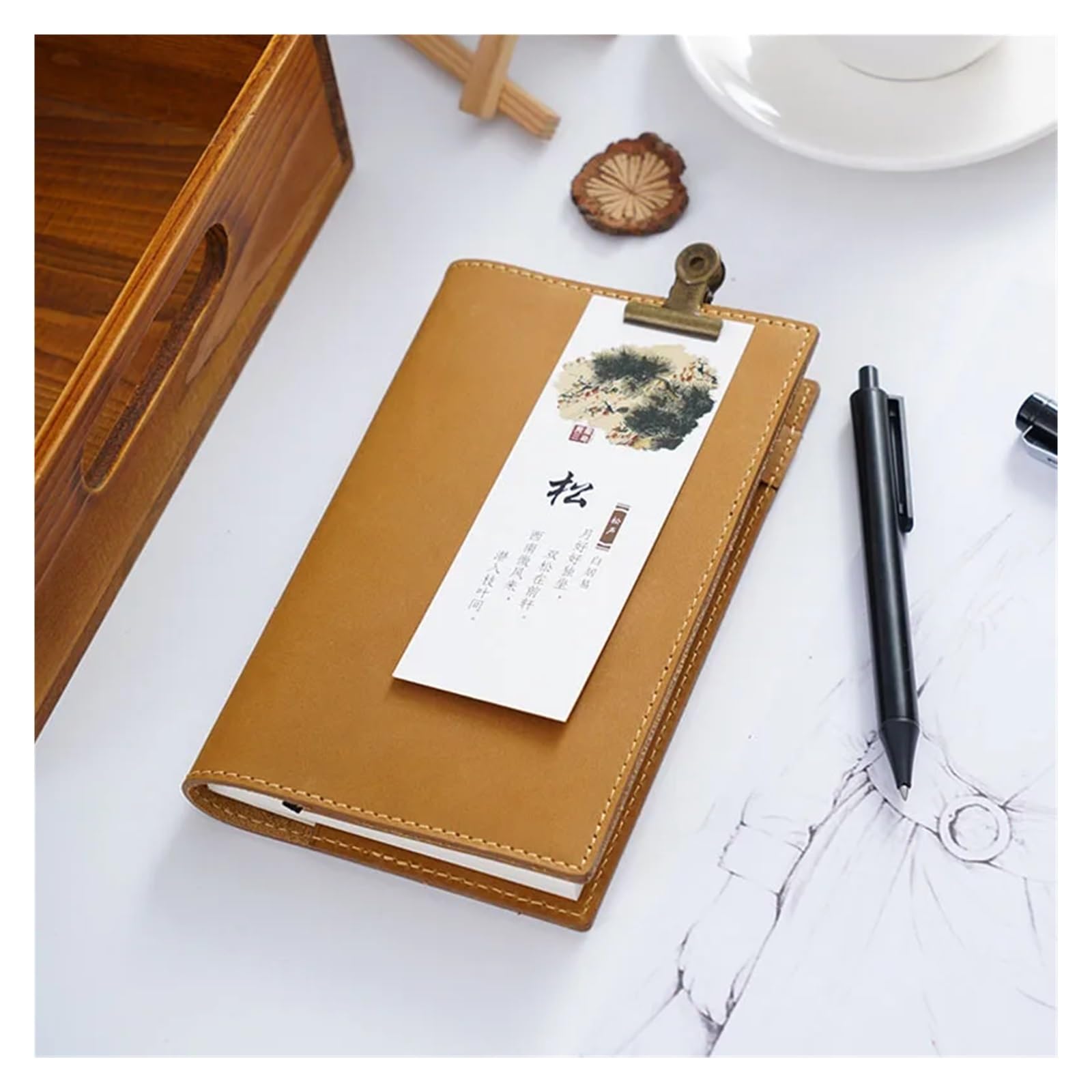 A5A6B6 Skizzenbuch-Planer mit Gitter, leere Einlage, Retro-Notizbücher und Tagebücher, Tagebucheinband, Schreibwaren(A5 brown,With lined paper)