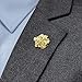 18K Gold Tone lapel Pins Brooch for Men Suit, Metal Flower Brooch Pins for Women, Mens Suit Accessories on Wedding Birthday Anniversary Father's Day.