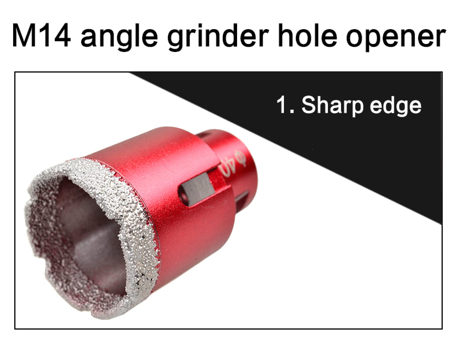 1 PZ 6mm-100mm Vuoto Brasato Diamante Punte di Perforazione M14 Filo di Collegamento Piastrelle di Porcellana Punte da Trapano Pietra di Marmo Muratura Foro Seghe,55 mm
