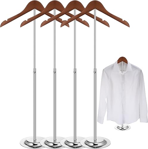 Barydat 4 piezas de exhibición de camisetas ajustables para adultos, soporte de hombro flexible, soporte portátil de exhibición de camisetas para