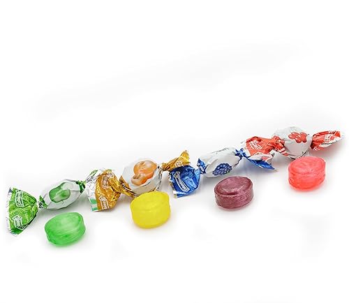 Miniatura 5 de FRUIT FILLED Hard Candy 2 lb  Bulk Bag, 4 Assorted Flavors, Fruity Liquid Center & Hard Shell, Individually Wrapped (540 Pieces), Colombina Drops