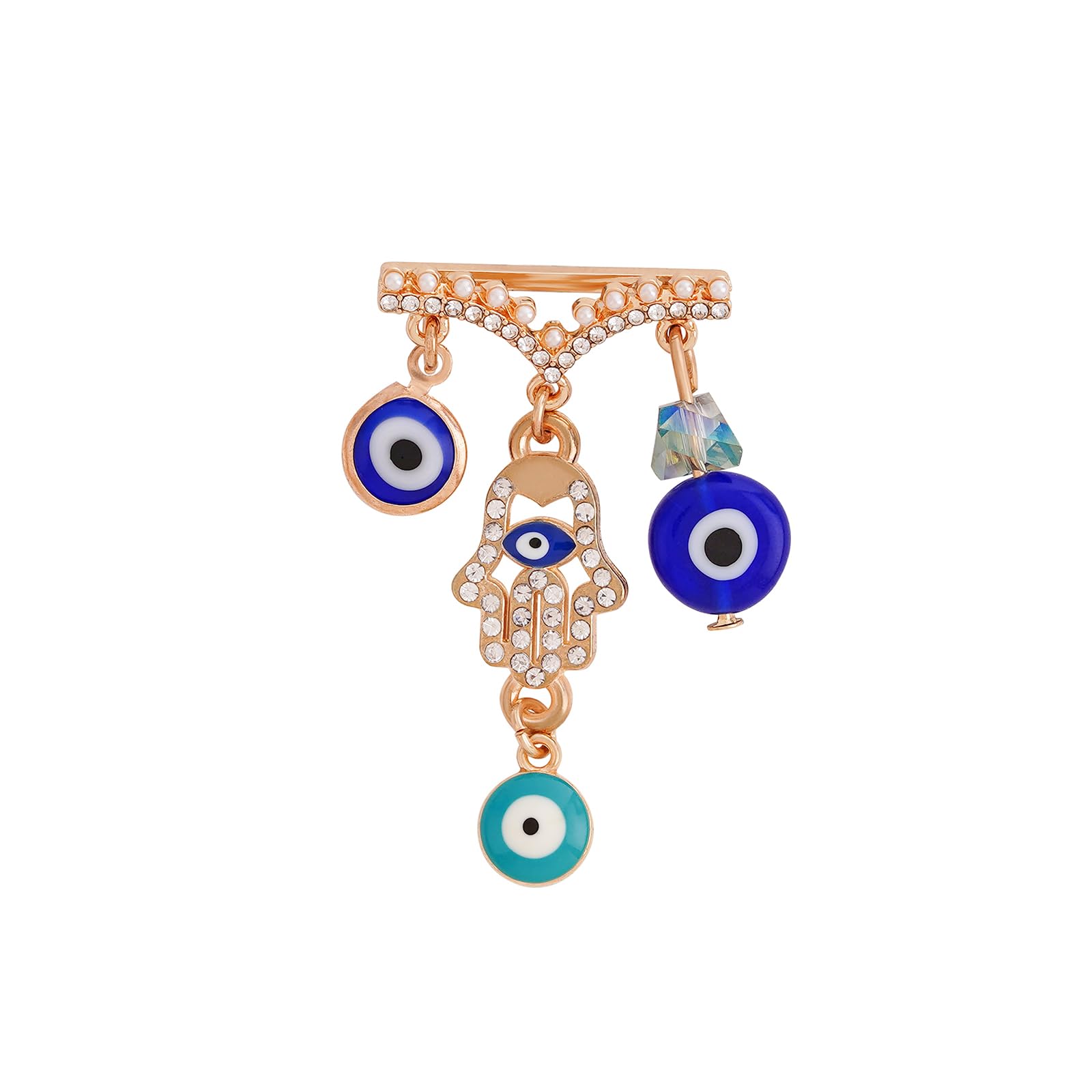 Metal Enchanted Eye Ring Watch Charm, Gold