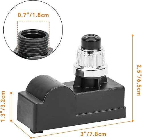 Miniatura 2 de onlyfire 14421 Generador de chispas 1 salida macho Batería AAA Botón Encendedor Encendedor de Repuesto para Broil King, Broil-Mate, Sterling, Silver