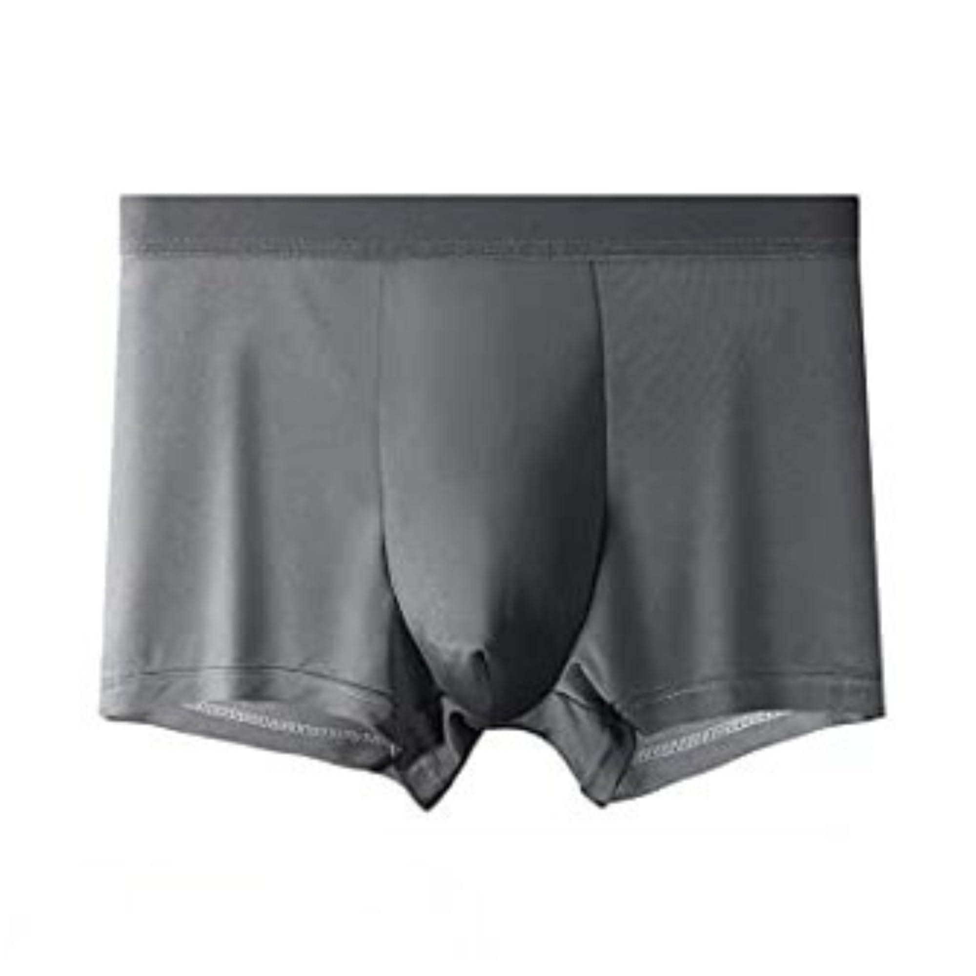 Men's Underwear Nylon Ice Silk Seamless Boxer Briefs-Boxer Imported Material Ultra-Soft Panties Antibacterial (Multicolor) Pack of 1