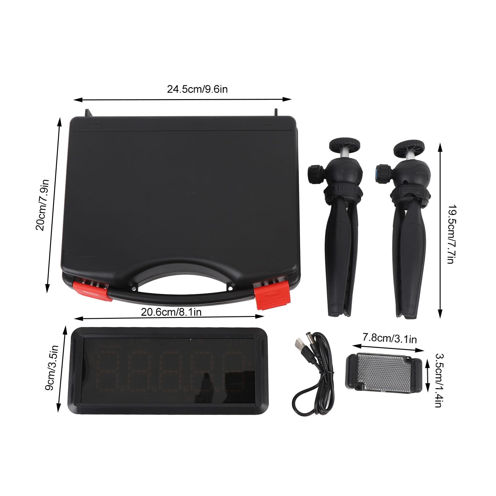 Cronometro Sprint, Timer Digitale e Temporizzatore LED da Gara in Lega di Alluminio, Impermeabile, per Allenamento di Corsa, Velocità e Prove Atletiche Indoor e Outdoor