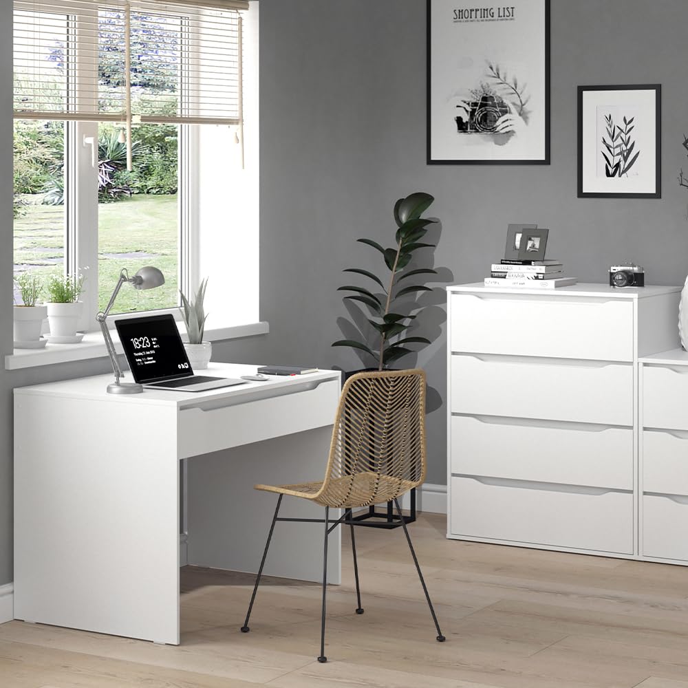 Vicco Scrivania Ruben, Bianco, 100 x 65 cm | combinabile con altri mobili della serie Ruben