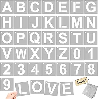 30 DIY Family Wood Sign Ideas for Personalized Wall Decor 81 3 Inch Large Reusable Plastic Letter Stencils & Number Stencil, 36-Piece...