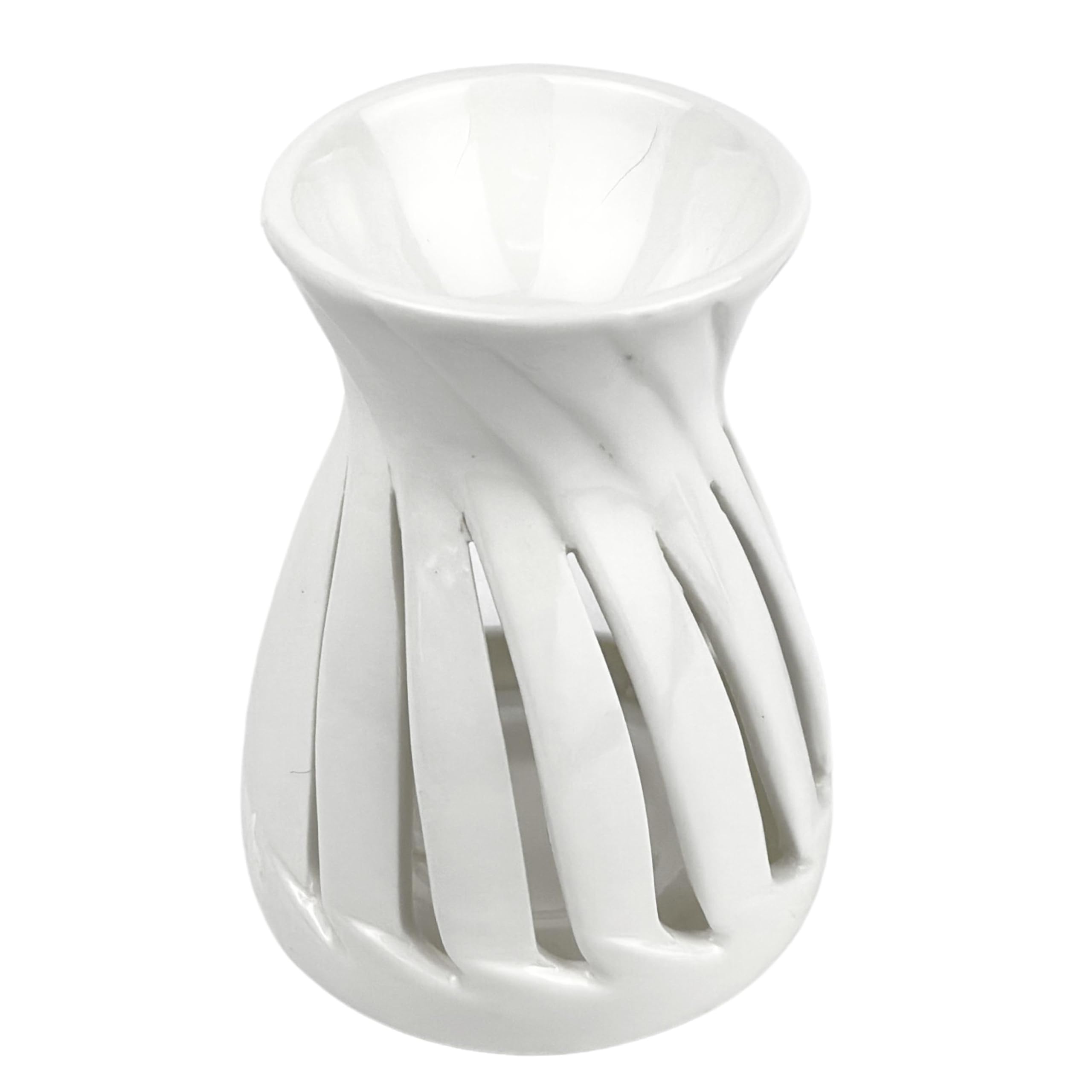 ZEN ARÔMECeramy Corta White Perfume Burner - Scented Atmosphere - Modern Handmade Object - Modern Scented Interior - Minimalist Multifunctional Decoration - 50 ml - Height 12 cm