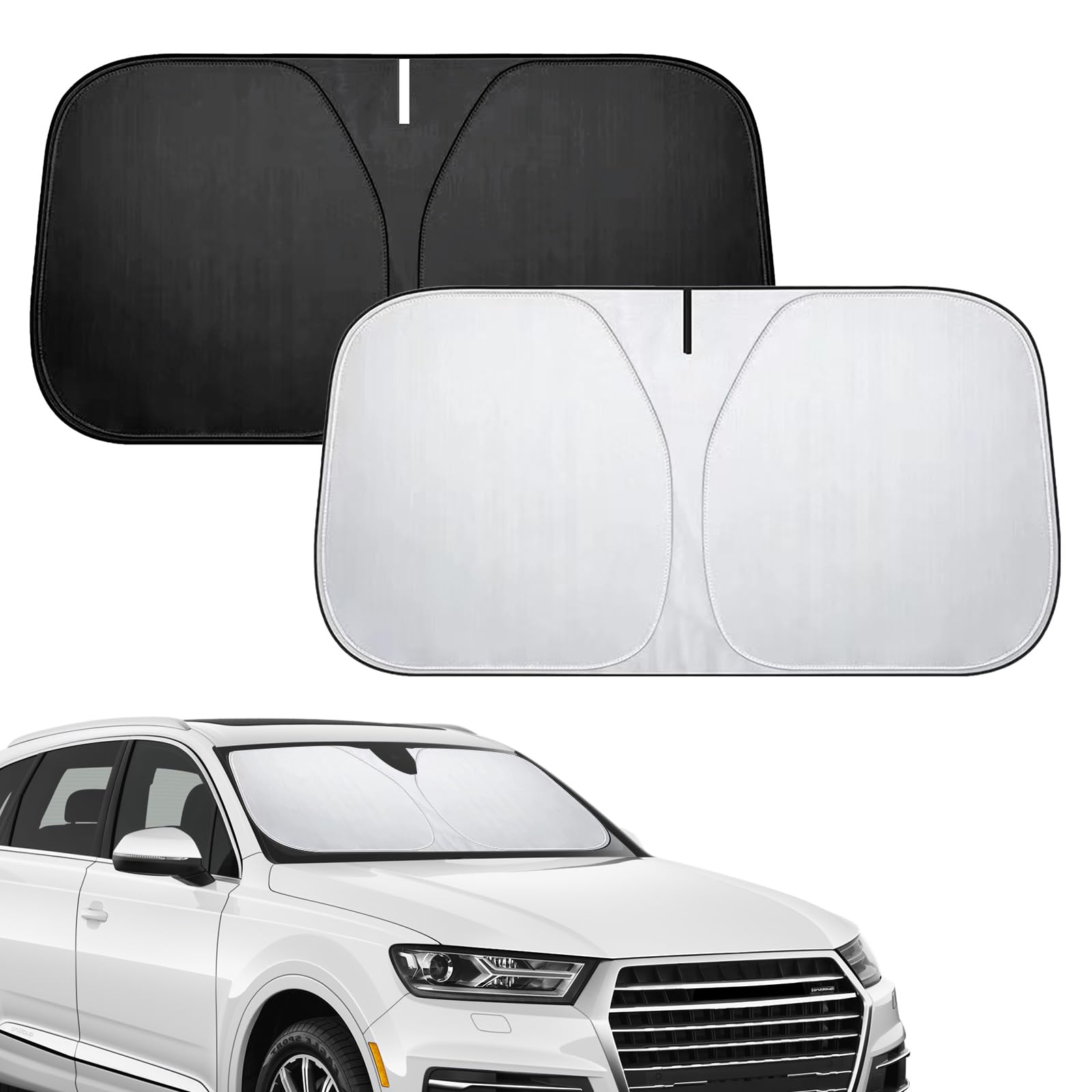 Foldable Sun Protection Parasol, Visor for Car Windscreen (70 x 140 cm)