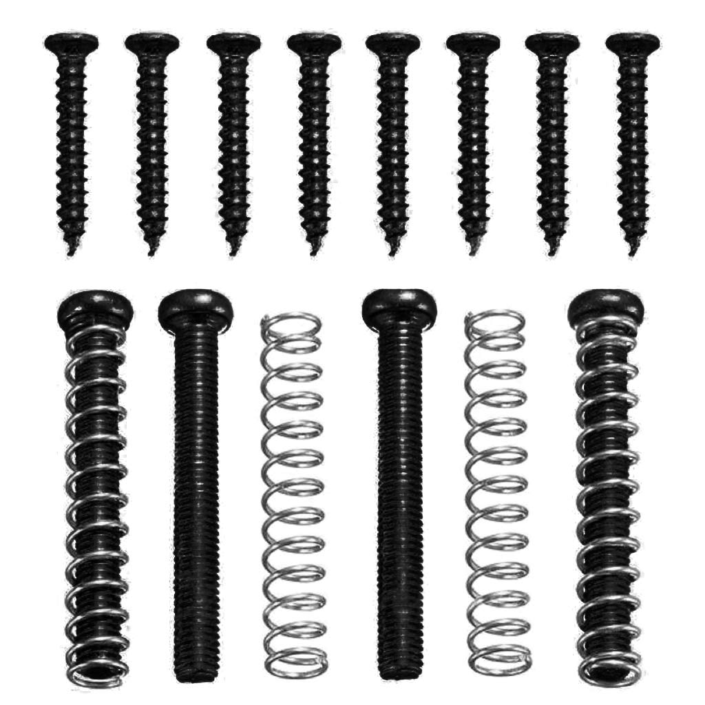 Humbucker Pickup Screws Springs Kit Surround Mounting Guitar Parts Black Humbucker Pickup Rings Flat - Image 2