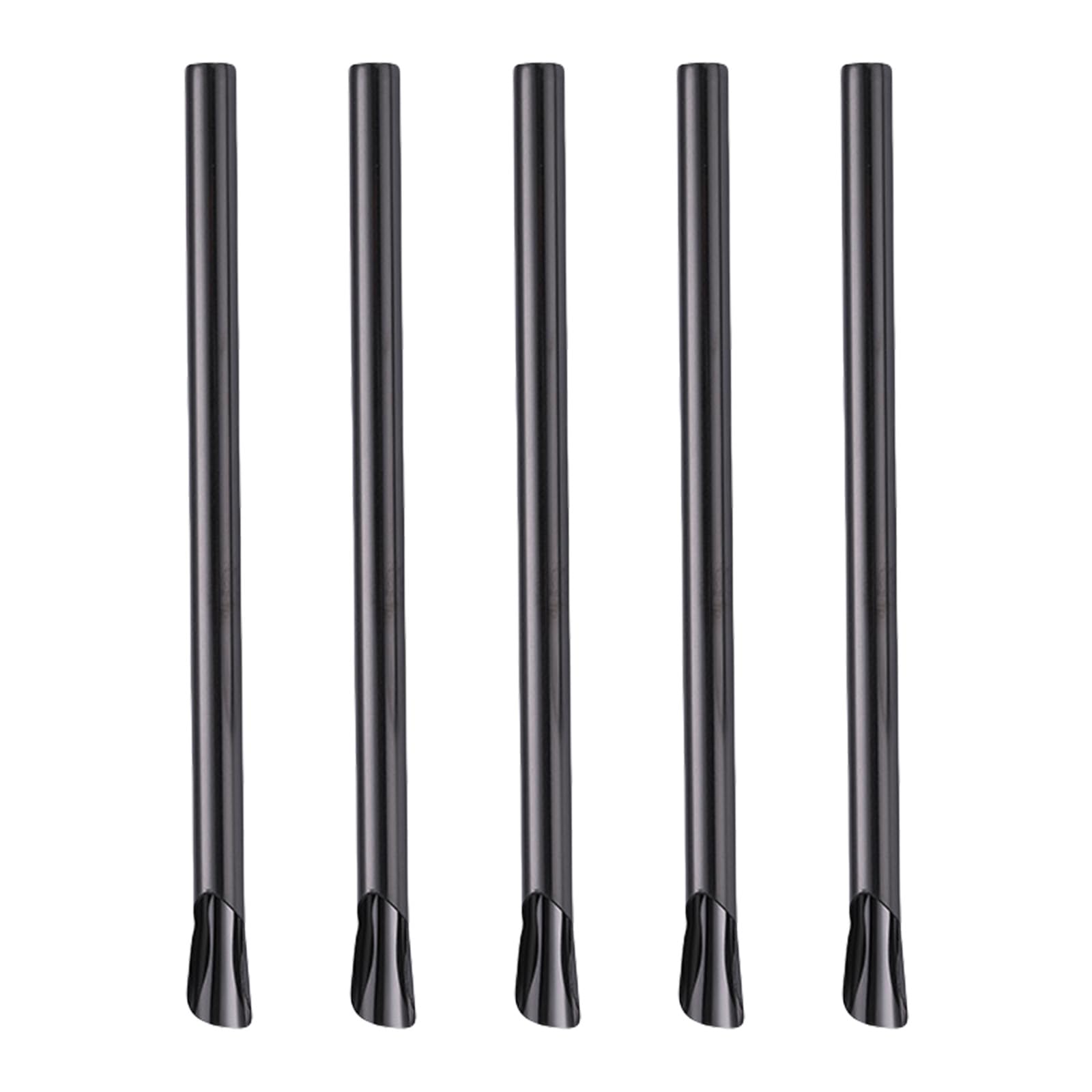 Buxuaaaa 5pcs 304Stainless Steel Drink Straw Metal Straw Party Drinking Suitable for Parties and Everyday Use Washable Drink