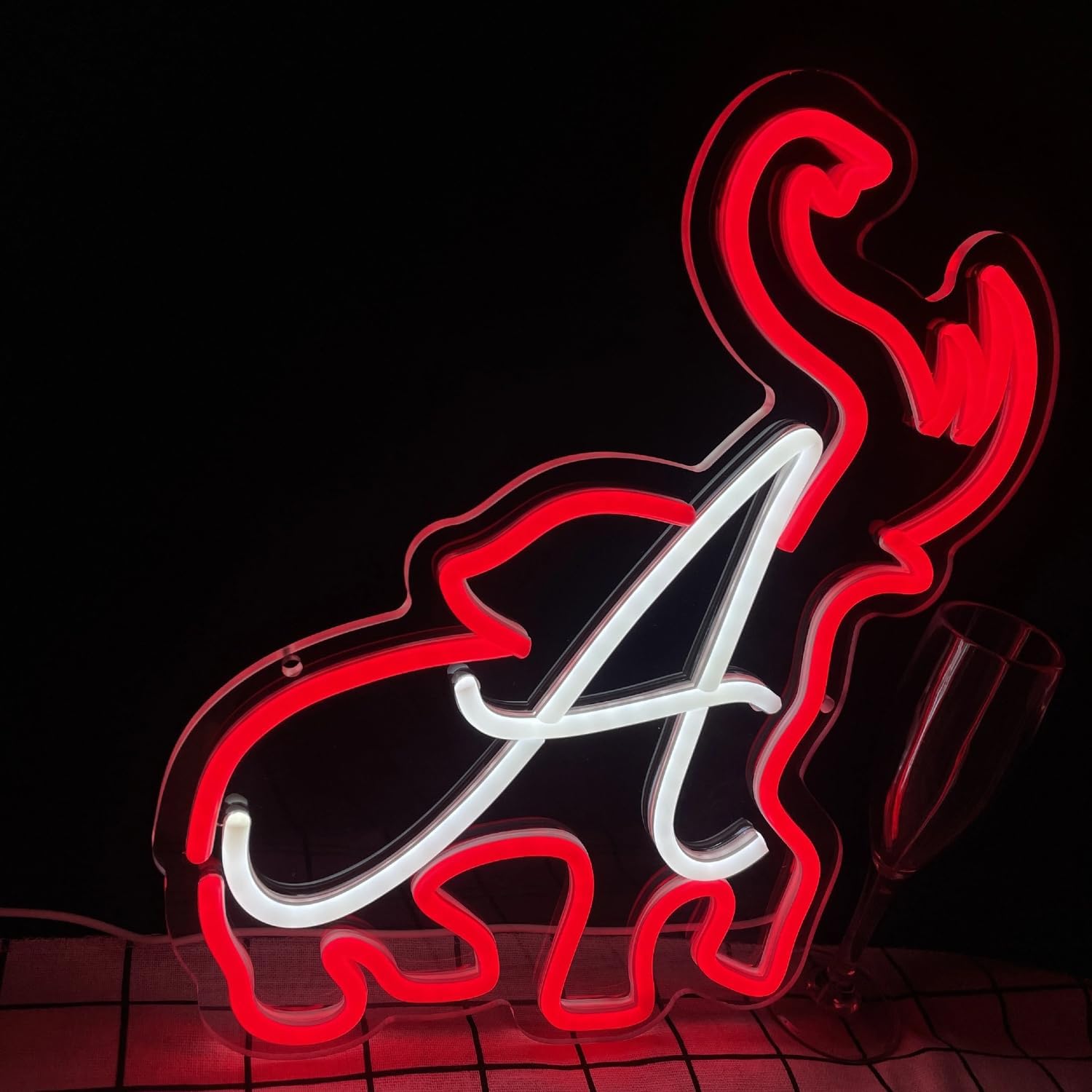 University Alabama Neon Sign for Wall Decor University Football Team Neon Light Football LED Signs Sports Signs for Man Cave Red Dorm Decor for College Students Graduation Gifts for Students