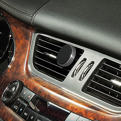 Suporte Veicular Magnético Universal, 4 imãs, compatível com smartphones até 5 polegadas, Preto/Alum