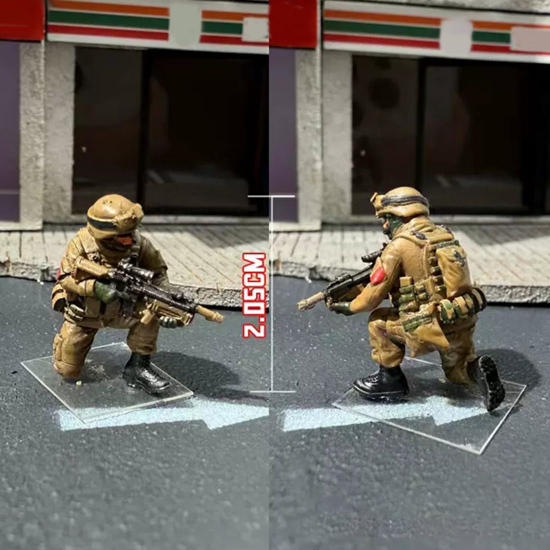 XKlemBauklode Speziell Streitkräfte Actionfiguren Modellbau im Maßstab 1:64, Miniatur Militär Realistischen Army Figuren, Rollenspiele