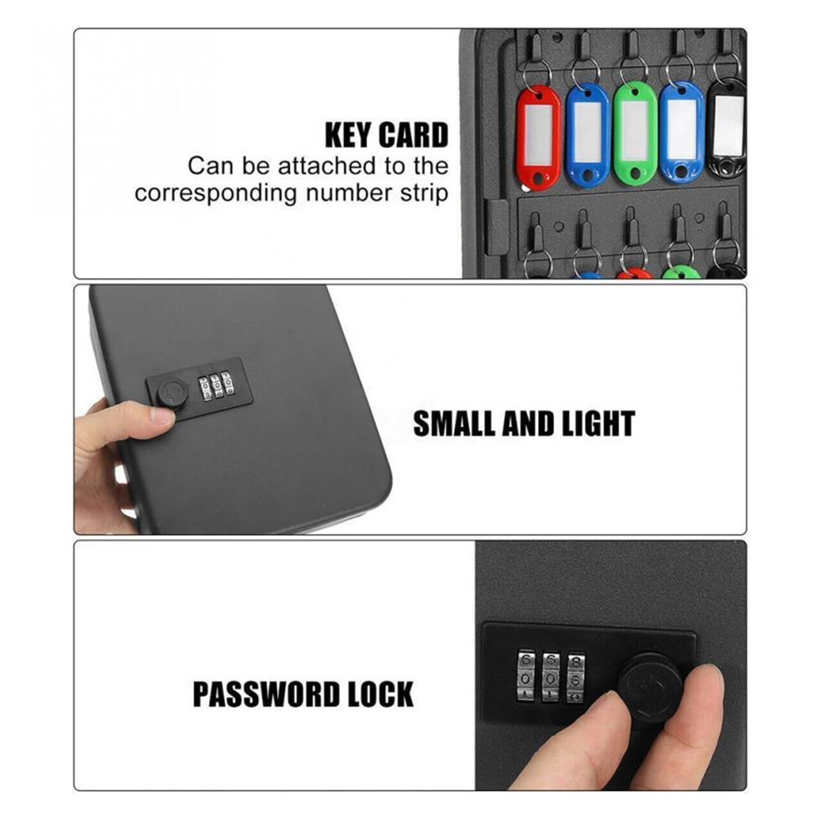 Cassetta Di Sicurezza Con Serratura A Combinazione Domestica Cassetta Di Sicurezza Con Password In Metallo Con Serratura(White)