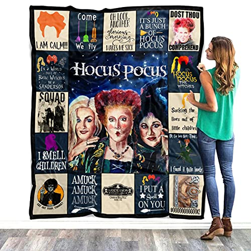 Mr.Jyotis This is My Horror Movie Watching Blanket, This is My Horror Movie Blanket, Halloween Blanket, Horror Blanket Gifts for Halloween, Christmas Blankets (Hocus Pocus V2)