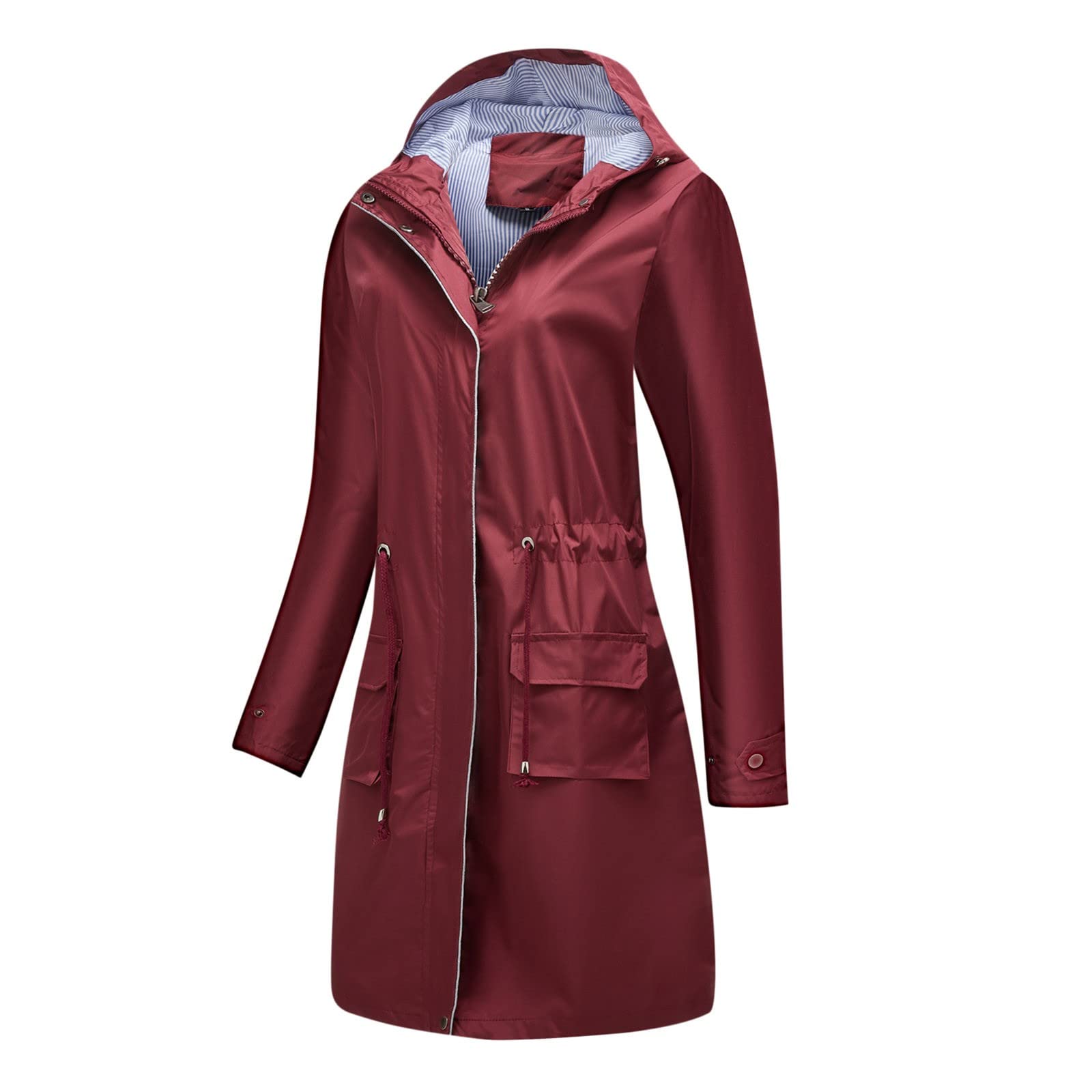 Cappotto Impermeabile Invernale Lungo In Poliestere Donna Pfc 2026 Zpperhooded Giacca A Bambina Running Antipioggia Moto Antivento Trekking Da Corsa Sportiva Cerata Per Pioggia Nero