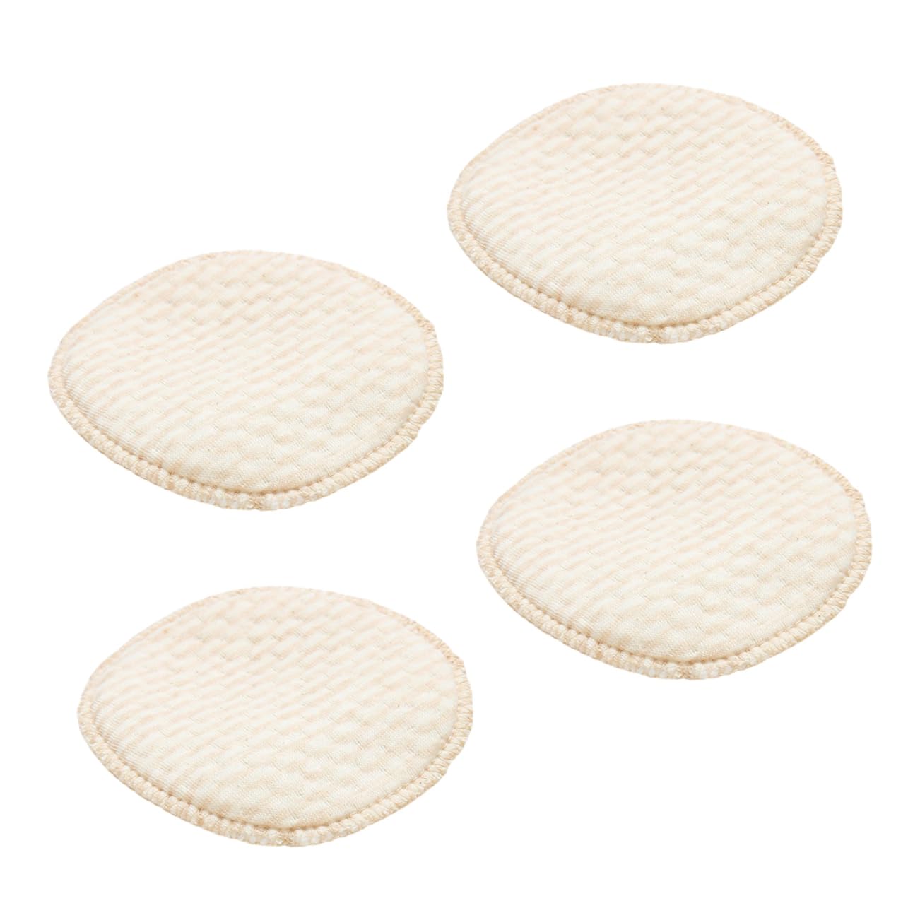 HEMOTON 4pcs Breastfeeding Pads for Leaking Cotton Absorbent Mat Milk Pads 11x11cm Leak-Proof Reusable Breast Pad