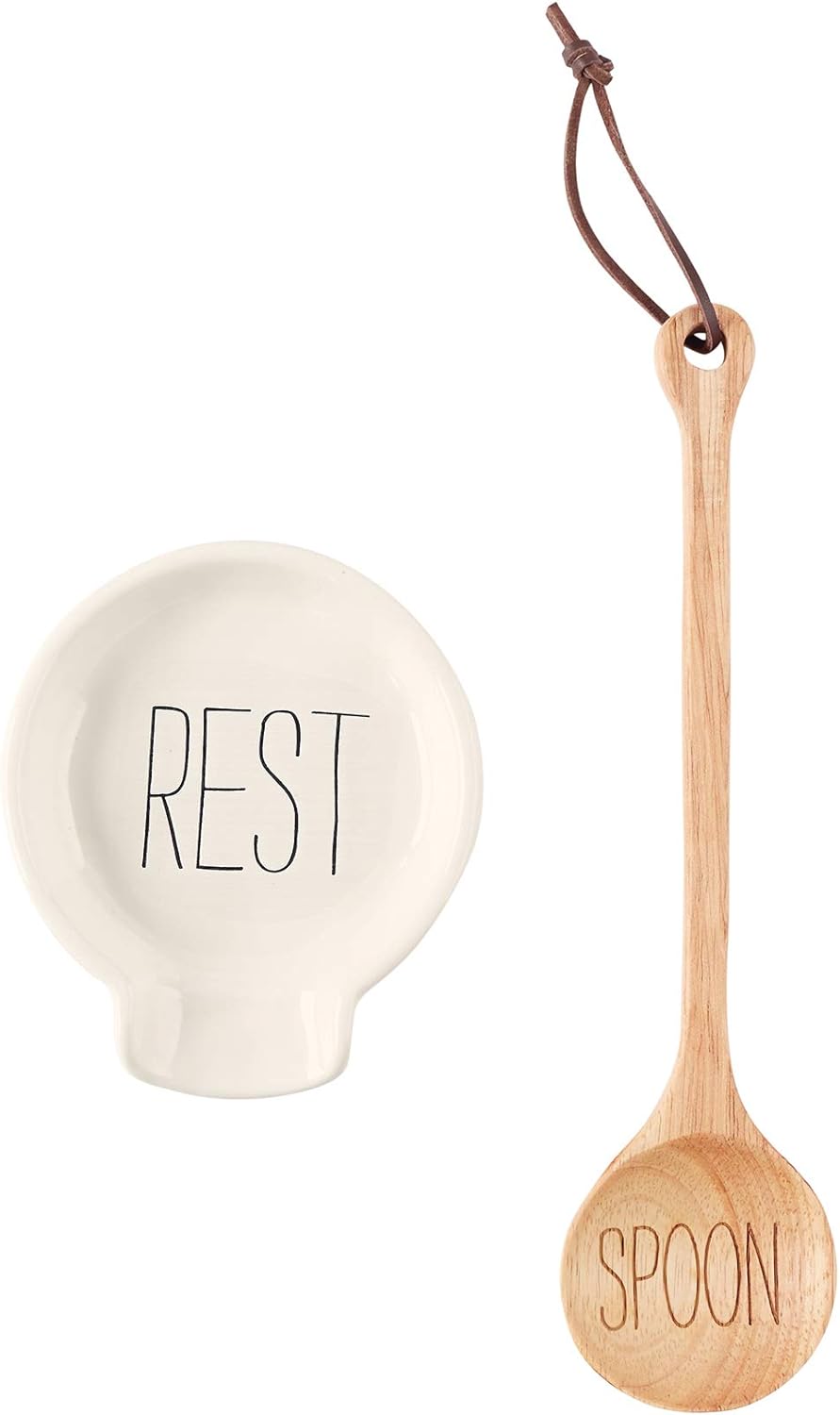 Mud Pie Rest Set of 2 Spoon Set, One Size