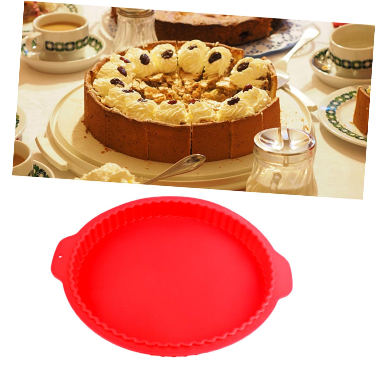 STOBAZA 1pc Round Shape Food Grade Silicone Cake Mold for Home Baking Non- to Baking Tool for Cakes Cookies and